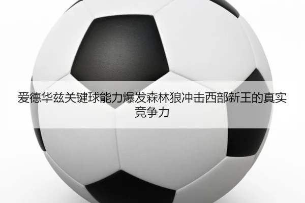 爱德华兹关键球能力爆发森林狼冲击西部新王的真实竞争力
